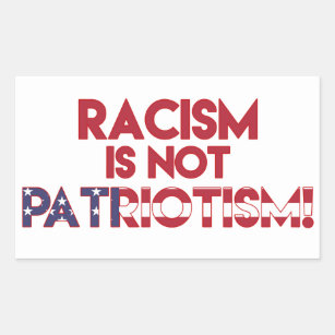 Rassismus ist kein Patriotismus! Protest gegen Tru Rechteckiger Aufkleber