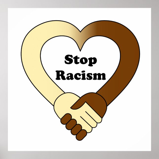 Rassismusplakat stoppen poster (Vorne)