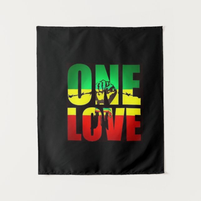 Rasta 1 Liebe    Wandteppich (Vorderseite)