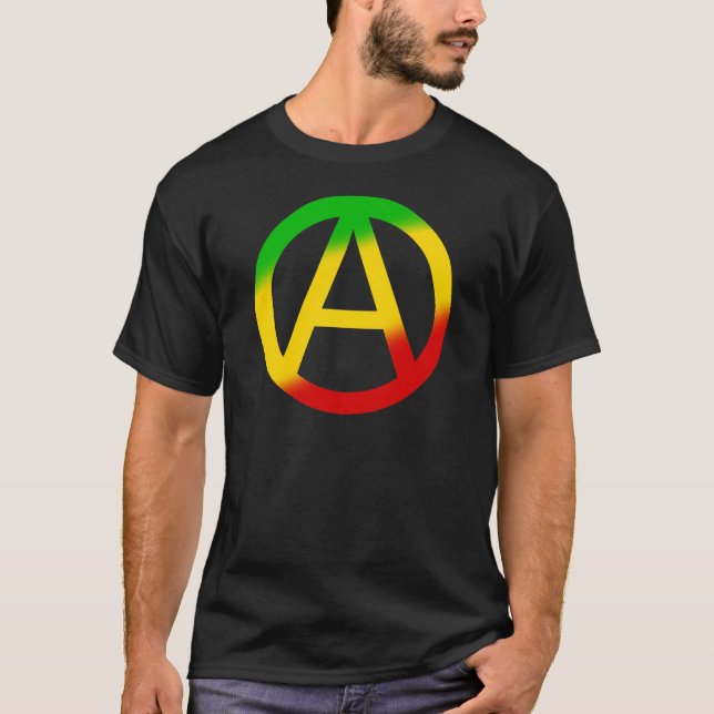 Rasta Anarchie-Symbol T-Shirt (Vorderseite)