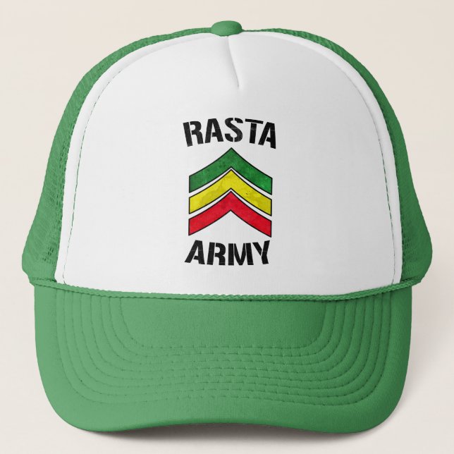 Rasta-Armee Truckerkappe (Vorderseite)