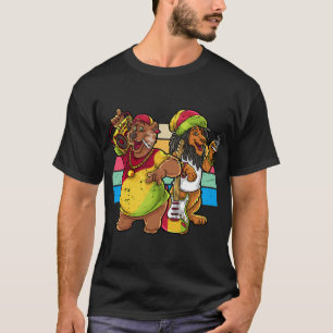 Rasta Bear und Lion  T-Shirt