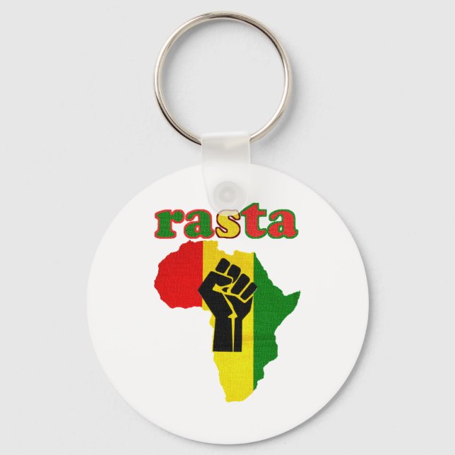 Rasta Black Power Fest über Afrika Schlüsselanhänger (Vorderseite)