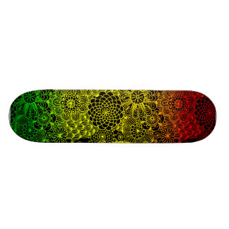 Rasta Blumen-Muster Skateboard