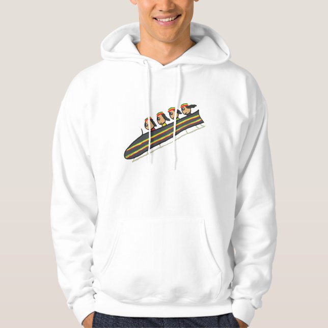 Rasta-Bobschlitten-Team Hoodie (Vorderseite)