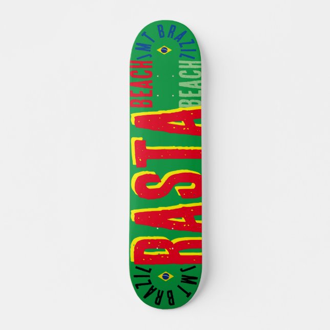 RASTA Brasil 7 3/4" Skateboard Deck (Vorne)