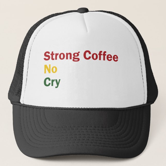 Rasta Coffee Truckerkappe (Vorderseite)