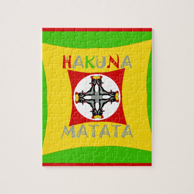 Rasta Color Red Golden Green Puzzle (Vertikal)