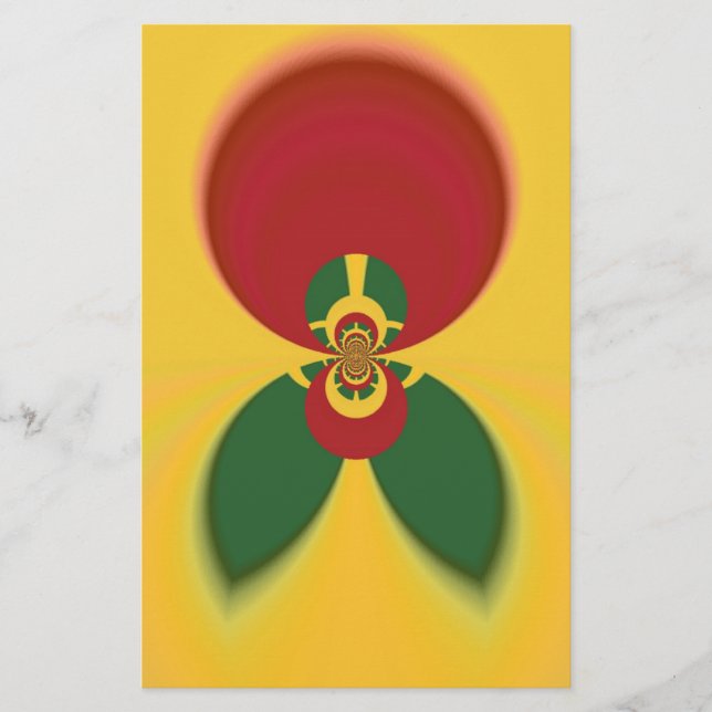 Rasta Colors Abstrakte Kunstdrucke Briefpapier (Vorderseite)