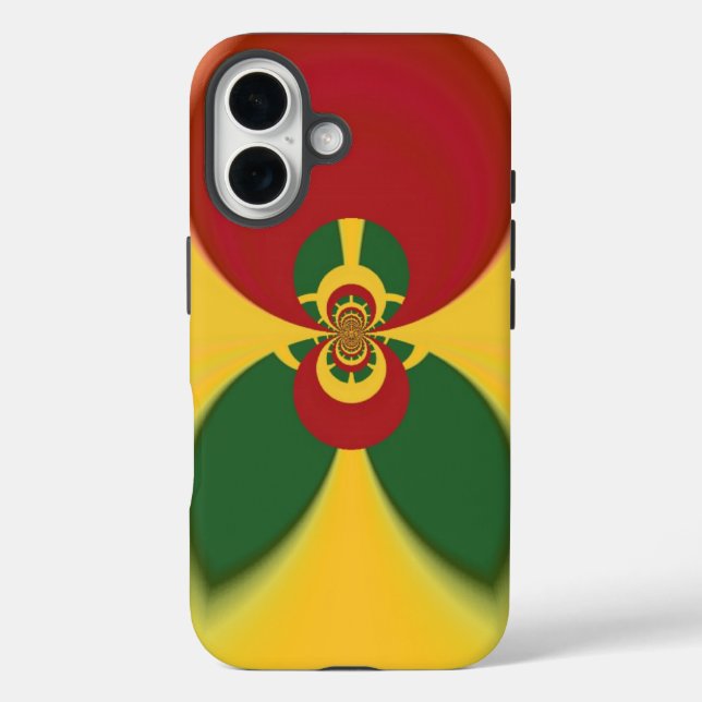 Rasta Colors Abstrakte Kunstdrucke Case-Mate iPhone Hülle (Rückseite)