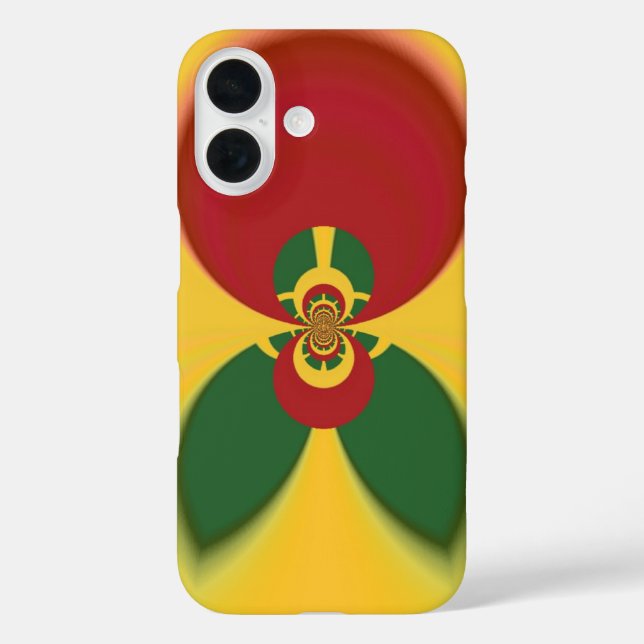 Rasta Colors Abstrakte Kunstdrucke Case-Mate iPhone Hülle (Rückseite)
