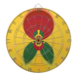 Rasta Colors Abstrakte Kunstdrucke Dartscheibe
