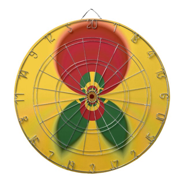 Rasta Colors Abstrakte Kunstdrucke Dartscheibe (vorne)