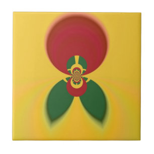 Rasta Colors Abstrakte Kunstdrucke Fliese