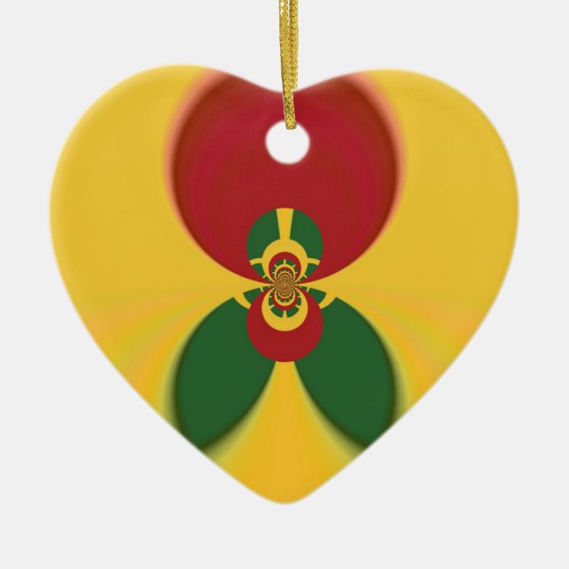 Rasta Colors Abstrakte Kunstdrucke Keramik Ornament (Vorne)
