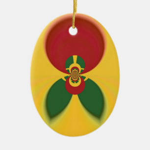 Rasta Colors Abstrakte Kunstdrucke Keramikornament