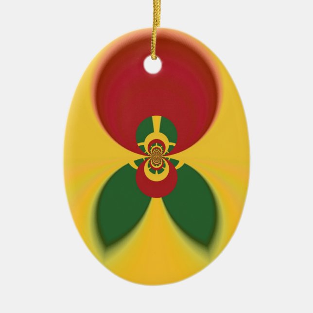 Rasta Colors Abstrakte Kunstdrucke Keramikornament (Vorne)