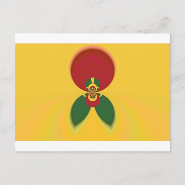 Rasta Colors Abstrakte Kunstdrucke Postkarte (Vorderseite)