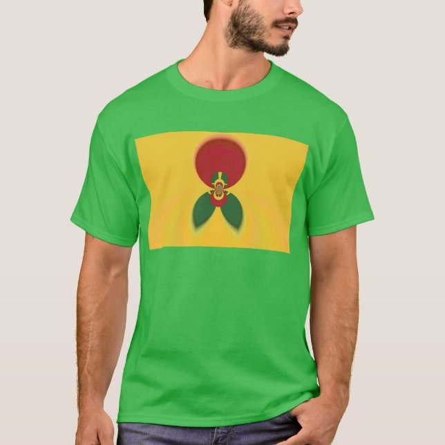 Rasta Colors Abstrakte Kunstdrucke T-Shirt (Vorderseite)