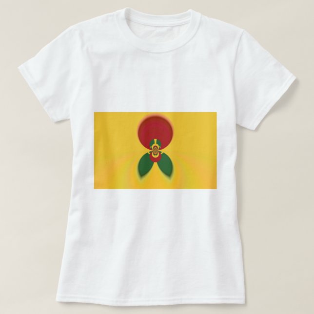 Rasta Colors Abstrakte Kunstdrucke T-Shirt (Design vorne)