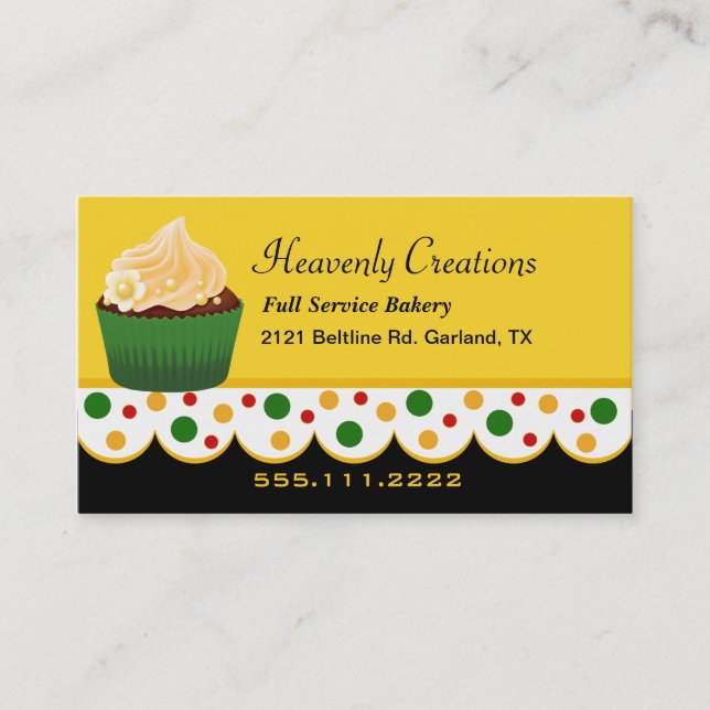 Rasta Colors Bakery Business Card Visitenkarte (Vorderseite)