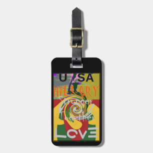 Rasta Colors Red Golden Green Hillary Art Print Gepäckanhänger