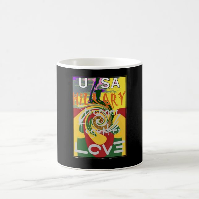 Rasta Colors Red Golden Green Hillary Art Print Kaffeetasse (Mittel)