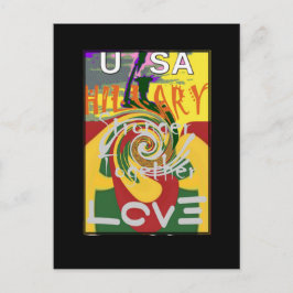 Rasta Colors Red Golden Green Hillary Art Print Postkarte