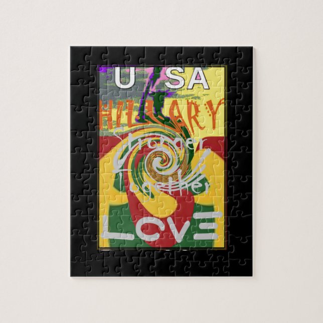 Rasta Colors Red Golden Green Hillary Art Print Puzzle (Vertikal)
