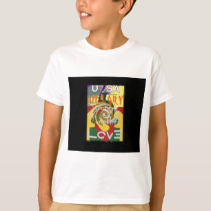 Rasta Colors Red Golden Green Hillary Art Print T-Shirt