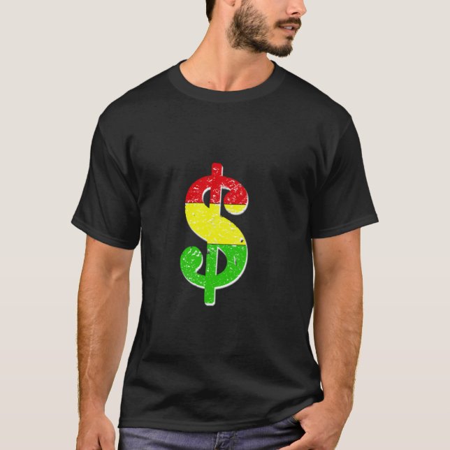 Rasta Dolla Bill Euch T-Shirt (Vorderseite)