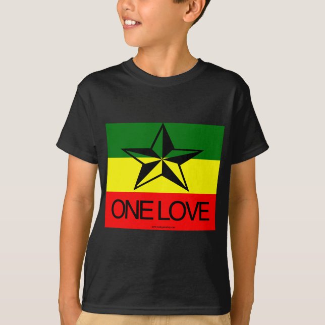 Rasta eins Liebe-Shirts T-Shirt (Vorderseite)