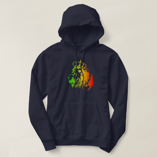 Rasta - Eroberende Löwe von Juda Hoodie (Design vorne)