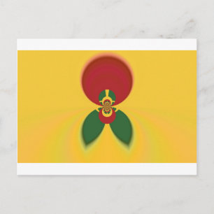 Rasta-Farben abstraktes Kunstposter Postkarte