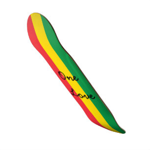 Rasta Farbgrün-Gelb-rote Flagge Stripes eine Lieb Skateboard