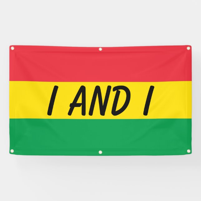 Rasta färbt grünes gelbes rotes banner (Horizontal)