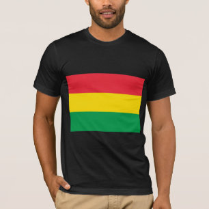 Rasta färbt grünes gelbes rotes T-Shirt