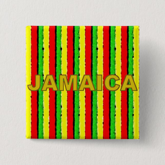 Rasta färbt rotes Gold und Grün Jamaikas Button (Vorderseite)