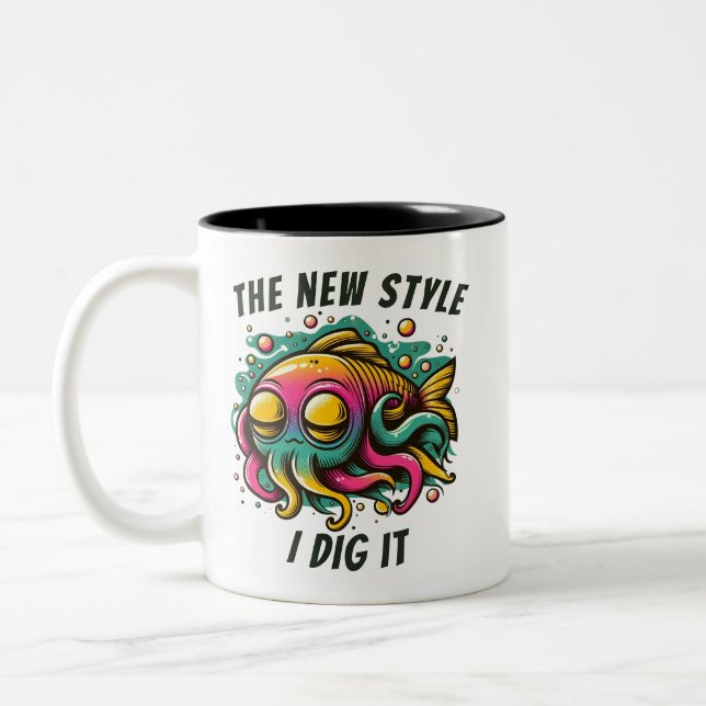 Rasta Fisch "New stile I dig it" Tasse (Links)