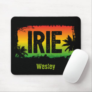 Rasta Flag Colors Jamaican IRIE Zitat Mousepad
