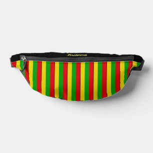 Rasta Flag Farbige Streifen Gemustert Bauchtasche