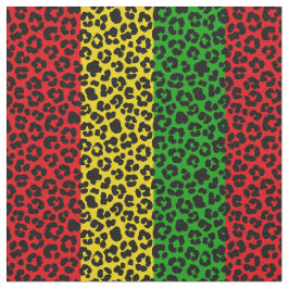 Rasta-Flag Farbleopard-Druckmuster Stoff
