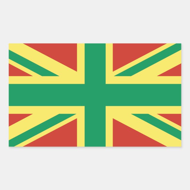 Rasta Flag UK Sticker (Vorderseite)