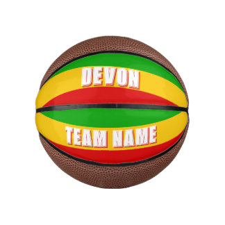 Rasta-Flagge gestreift Mini Basketball