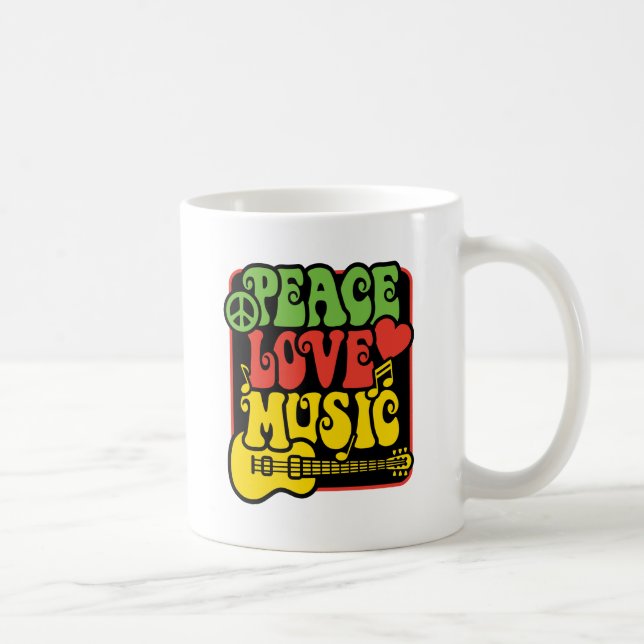 Rasta FriedensLiebe-Musik Kaffeetasse (Rechts)