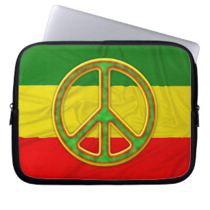 Rasta Friedenssymbol Laptopschutzhülle