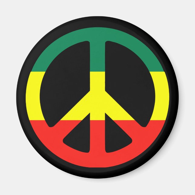 RASTA-Friedenszeichen Magnet (Vorne)