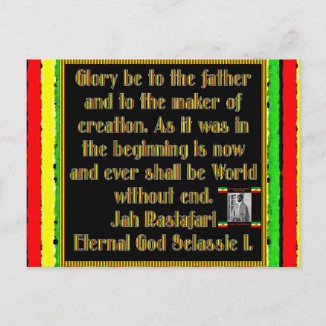 Rasta Gebet vor der rauchenden Zeremonie Postkarte (Vorderseite)