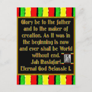 Rasta Gebet vor der rauchenden Zeremonie Postkarte