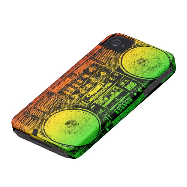 Rasta ghetto blaster Case-Mate iPhone hülle (unten)